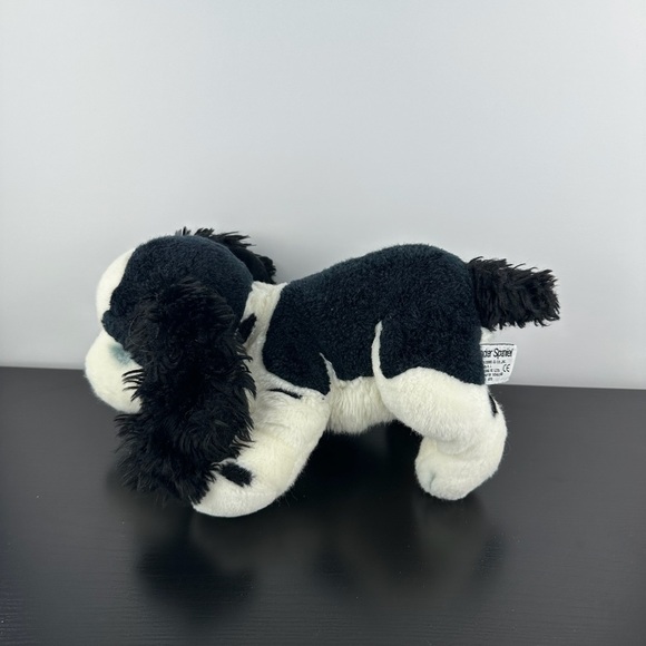 Russ Rare Cocker Spaniel Puppy Dog 10” Black & White Plush Stuffed Animal HTF - Picture 3 of 7